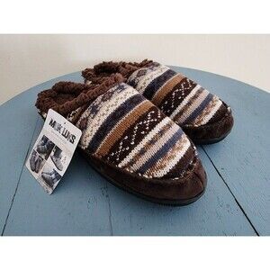 MUK LUKS Men's Brown Gabriel Clog Slipper Size: S (8-9)